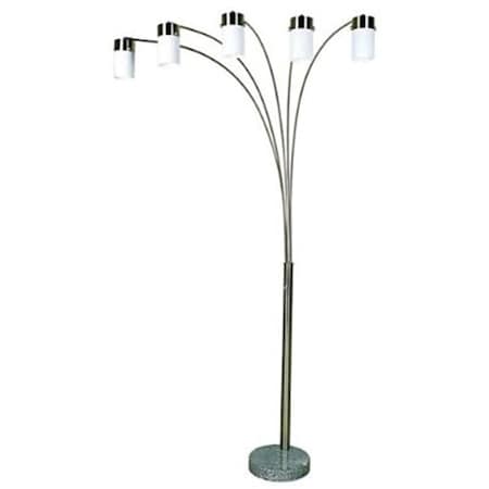 Lettherebelight 83 inch Brushed Steel Arch Floor Lamp LE1338315